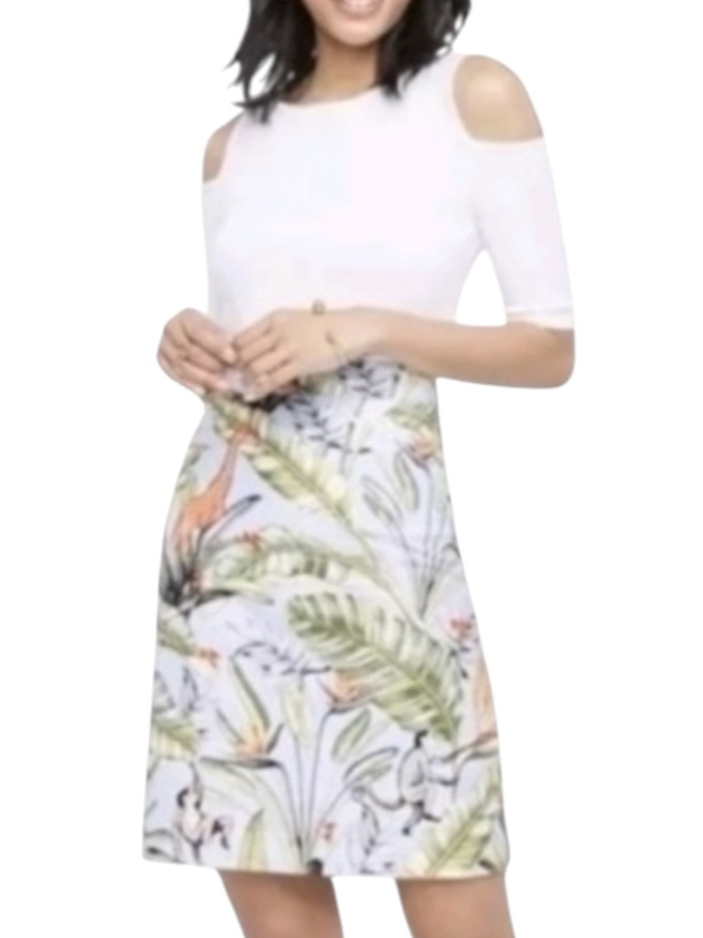ANN TAYLOR Tropical Print Monkey & Giraffe Skirt in Blue/Green Size 2 — SWEET! - Picture 2 of 11